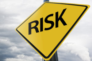 sign that says RISK